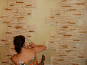 Декорирование стен камнем 