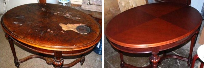 Реставрация круглого стола